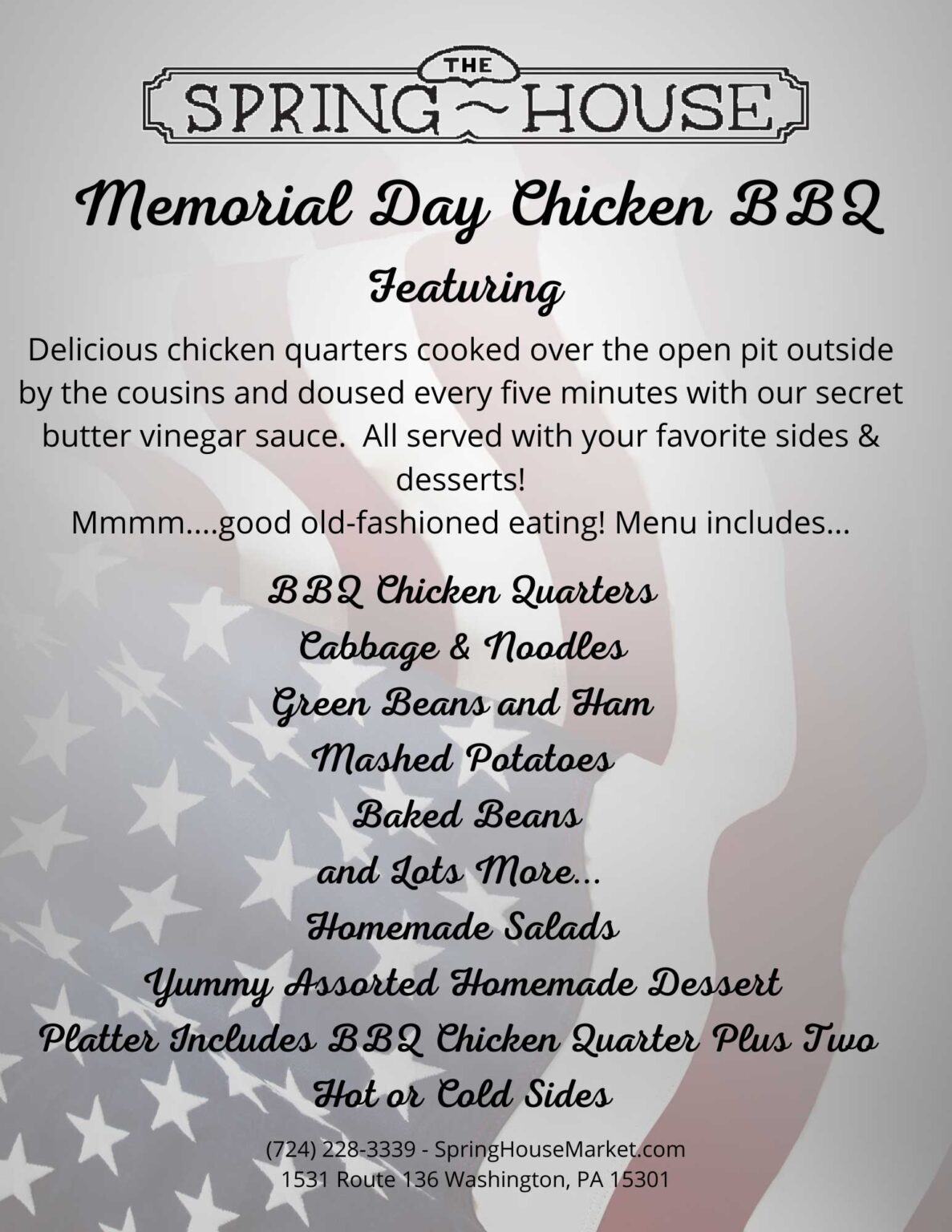 Memorial Day Chicken BBQ