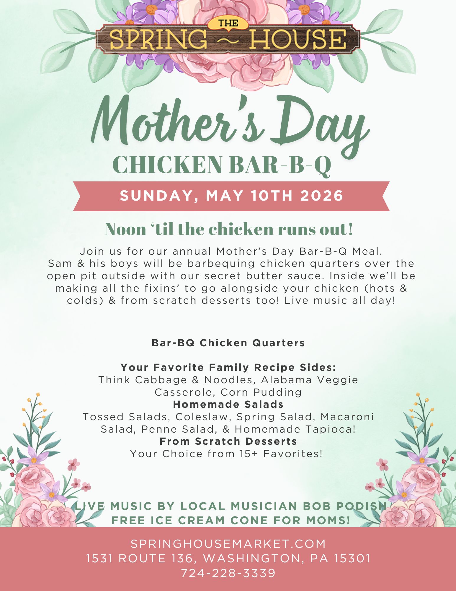 Mothers Day BBQ Flier