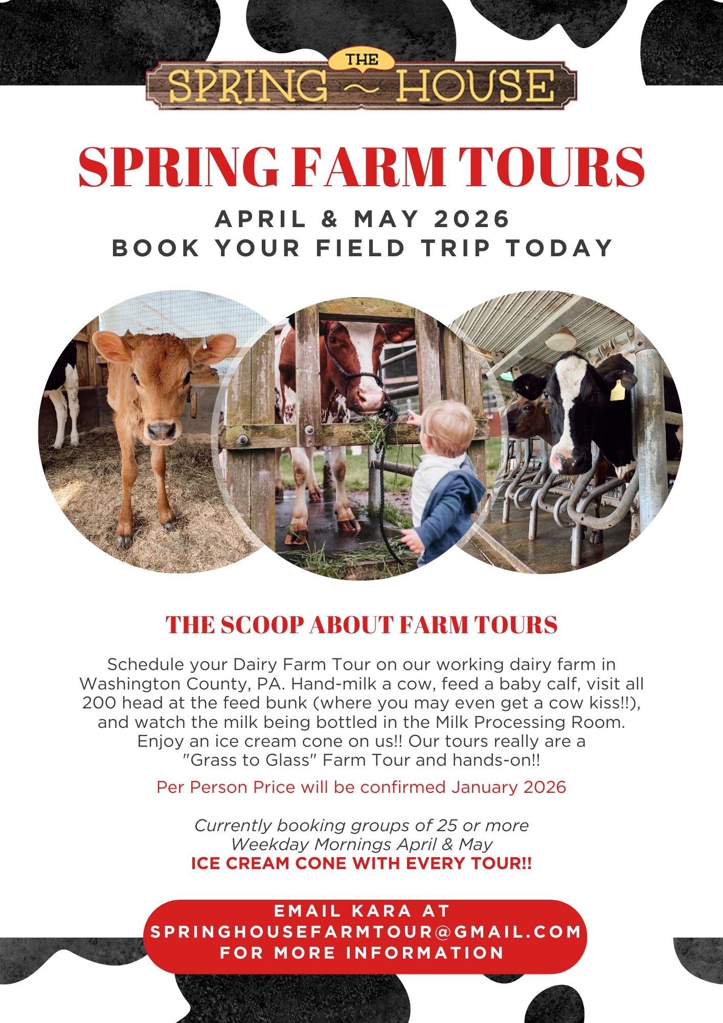 Dairy Farm Tours Flier